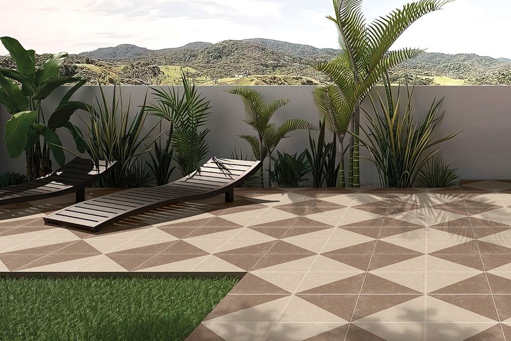 Cross Stone Quad Taupe